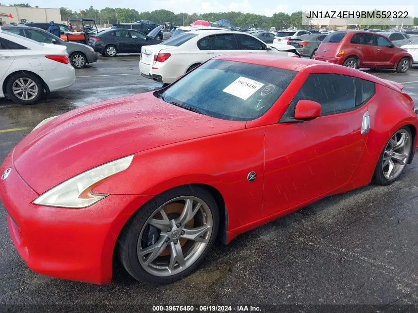 2011 Nissan 370Z Touring VIN: JN1AZ4EH9BM552322 Lot: 39675450