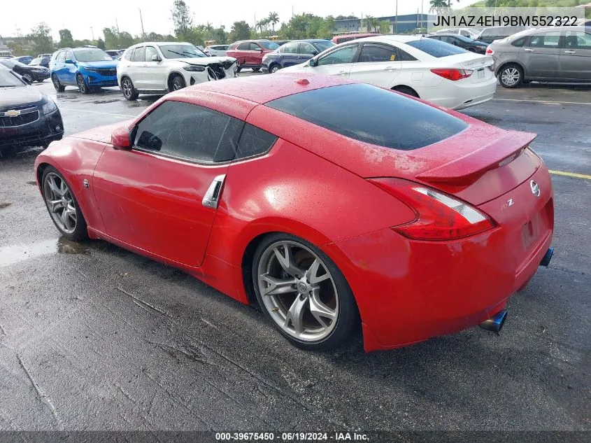 2011 Nissan 370Z Touring VIN: JN1AZ4EH9BM552322 Lot: 39675450