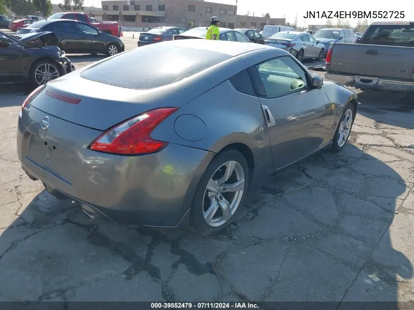 2011 Nissan 370Z VIN: JN1AZ4EH9BM552725 Lot: 39852479