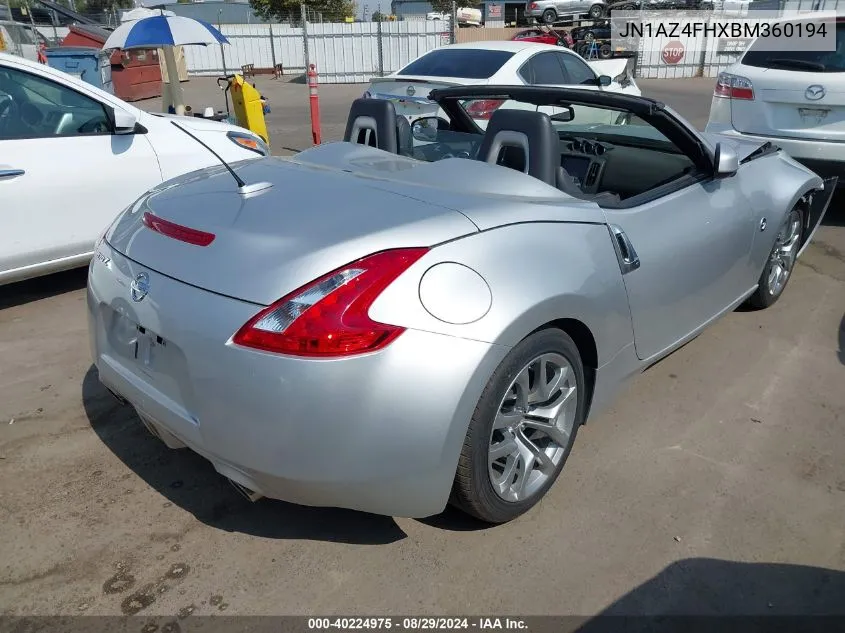 JN1AZ4FHXBM360194 2011 Nissan 370Z Touring