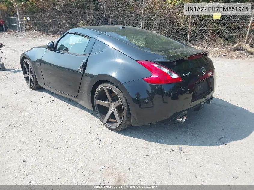 2011 Nissan 370Z Touring VIN: JN1AZ4EH7BM551945 Lot: 40284997