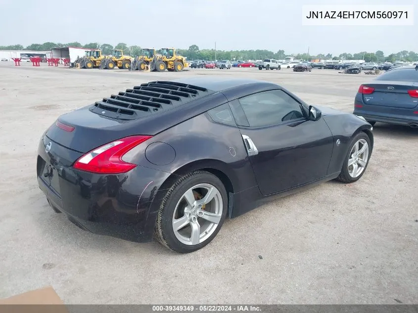 2012 Nissan 370Z VIN: JN1AZ4EH7CM560971 Lot: 39349349