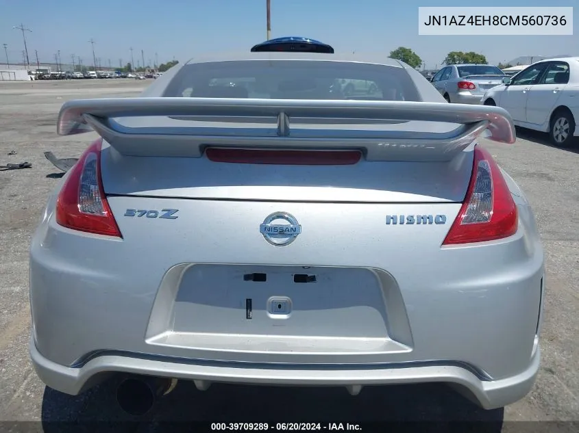 2012 Nissan 370Z Nismo VIN: JN1AZ4EH8CM560736 Lot: 39709289