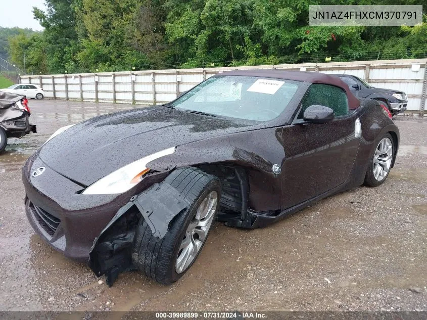 2012 Nissan 370Z Touring VIN: JN1AZ4FHXCM370791 Lot: 39989899