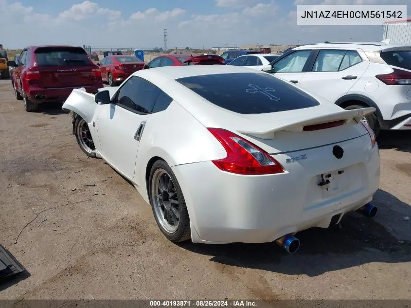 2012 Nissan 370Z VIN: JN1AZ4EH0CM561542 Lot: 40193871