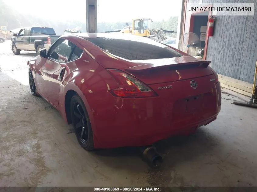 2014 Nissan 370Z VIN: JN1AZ4EH0EM636498 Lot: 40183869