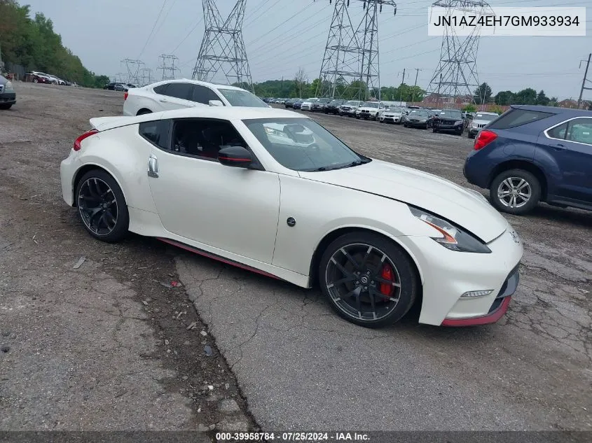 2016 Nissan 370Z Nismo VIN: JN1AZ4EH7GM933934 Lot: 39958784