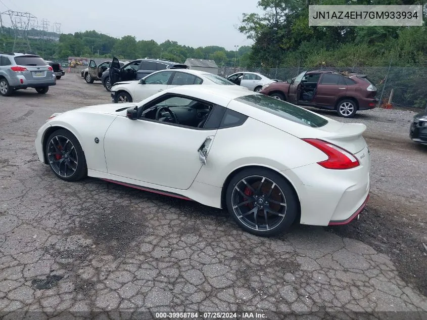 2016 Nissan 370Z Nismo VIN: JN1AZ4EH7GM933934 Lot: 39958784