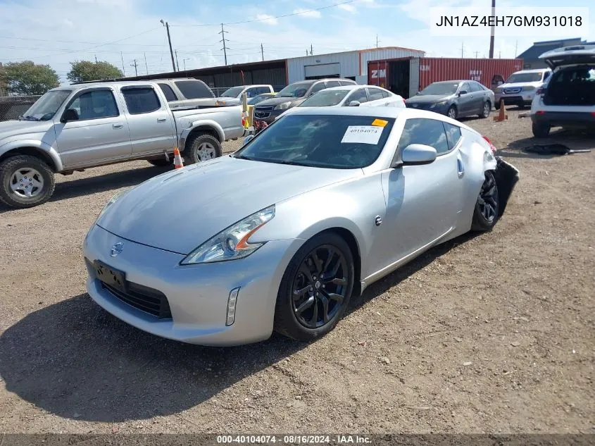 JN1AZ4EH7GM931018 2016 Nissan 370Z Tour/Spt/Tech/Nismo/Tech