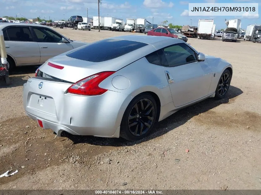 JN1AZ4EH7GM931018 2016 Nissan 370Z Tour/Spt/Tech/Nismo/Tech