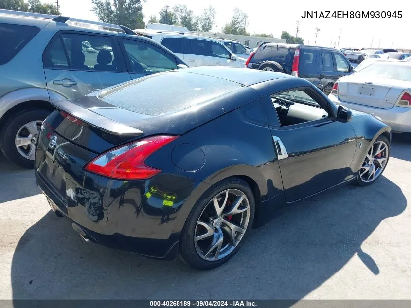 2016 Nissan 370Z Sport VIN: JN1AZ4EH8GM930945 Lot: 40268189