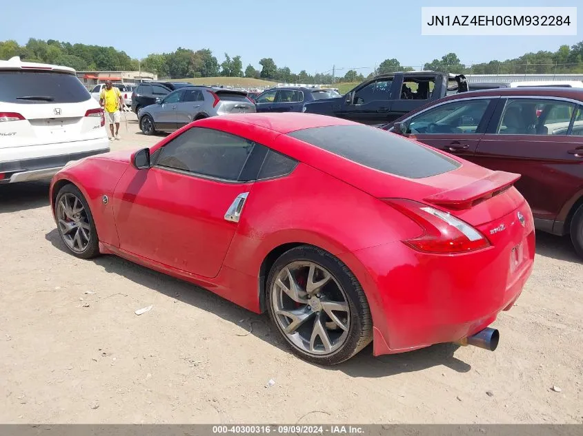 2016 Nissan 370Z Sport VIN: JN1AZ4EH0GM932284 Lot: 40300316