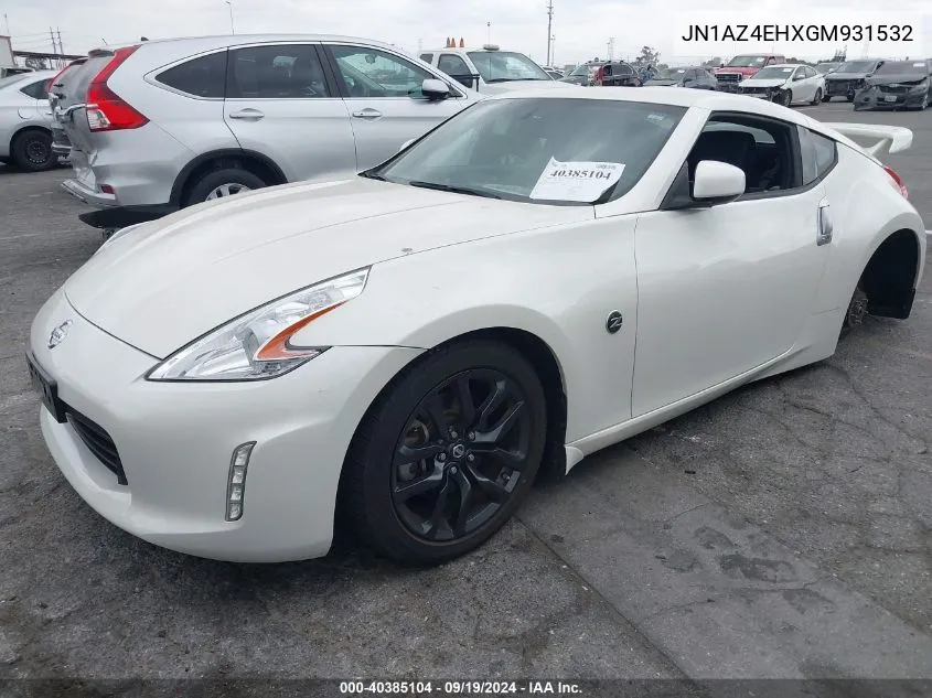 2016 Nissan 370Z Touring VIN: JN1AZ4EHXGM931532 Lot: 40385104