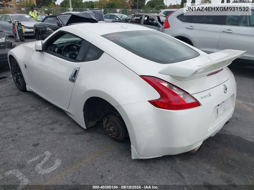 2016 Nissan 370Z Touring VIN: JN1AZ4EHXGM931532 Lot: 40385104