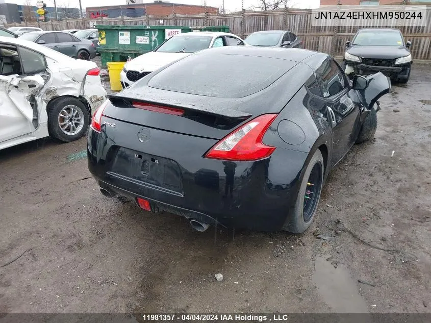 2017 Nissan 370Z VIN: JN1AZ4EHXHM950244 Lot: 11981357