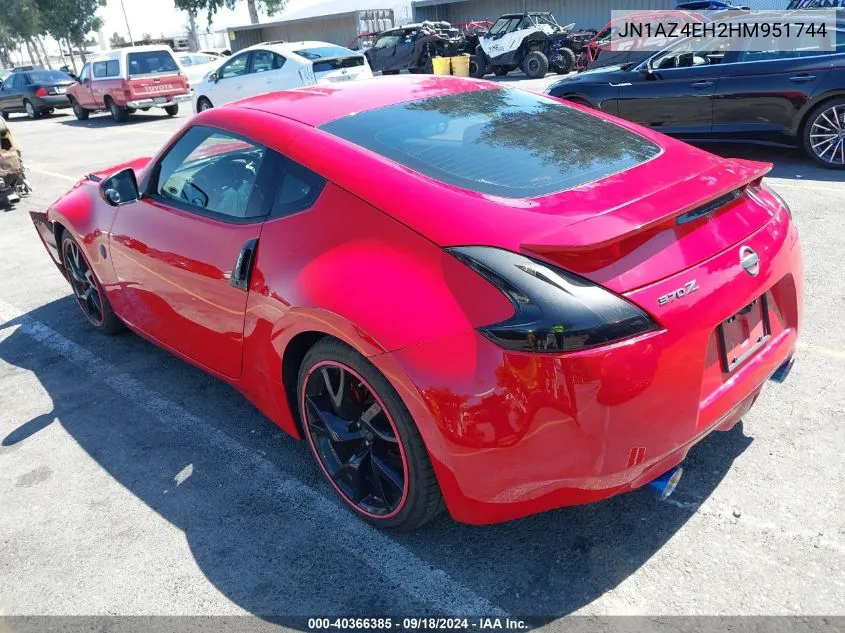 2017 Nissan 370Z Sport VIN: JN1AZ4EH2HM951744 Lot: 40366385