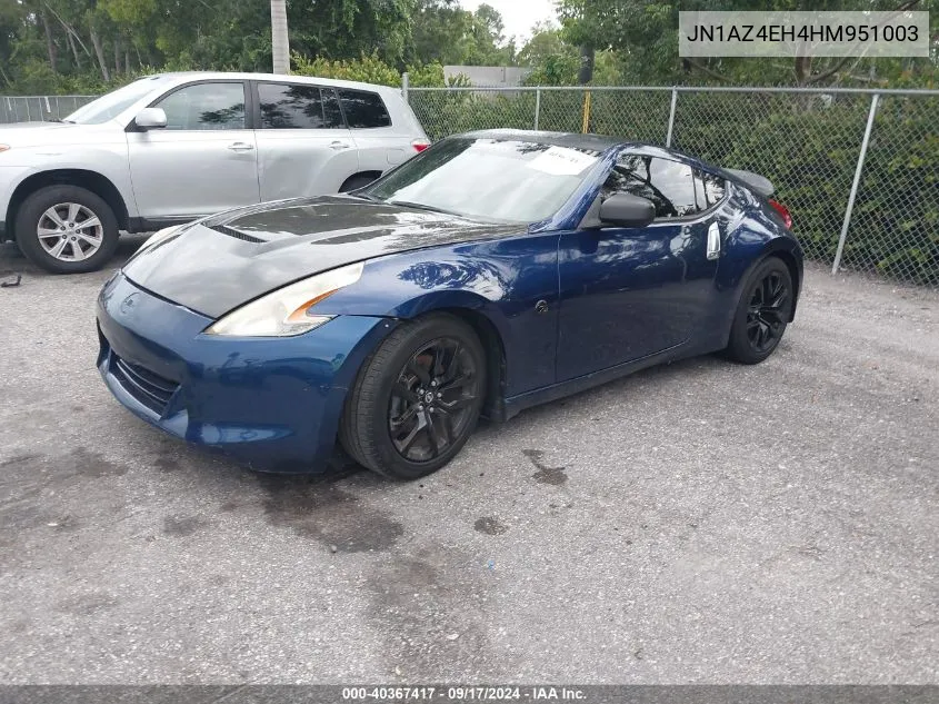 2017 Nissan 370Z Tour/Spt/Tech/Nismo/Tech VIN: JN1AZ4EH4HM951003 Lot: 40367417