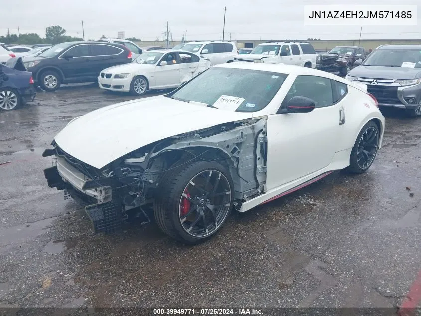 2018 Nissan 370Z Nismo Tech VIN: JN1AZ4EH2JM571485 Lot: 39949771