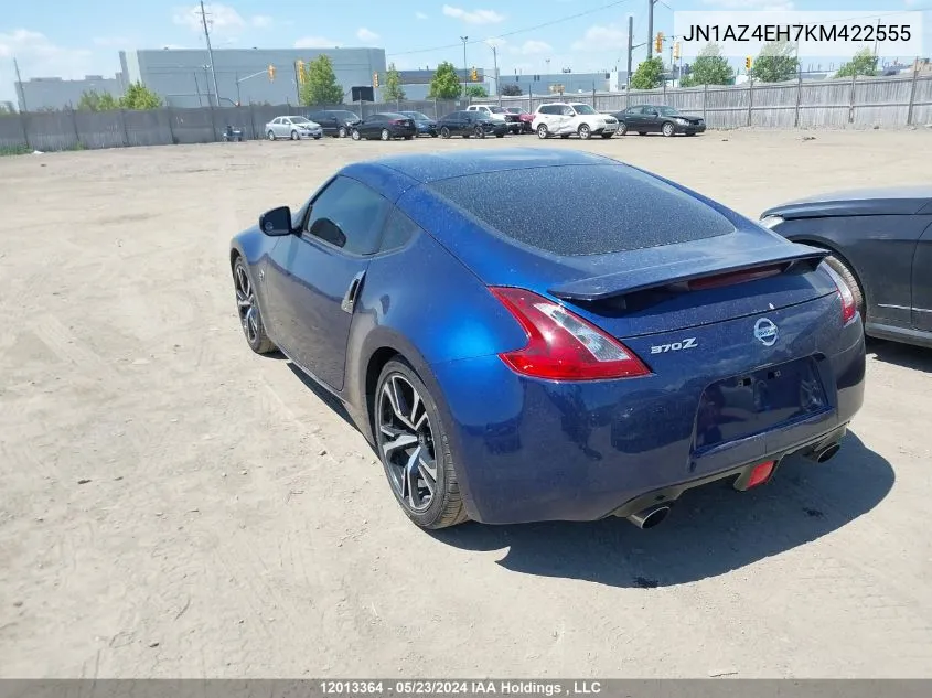 2019 Nissan 370Z VIN: JN1AZ4EH7KM422555 Lot: 12013364