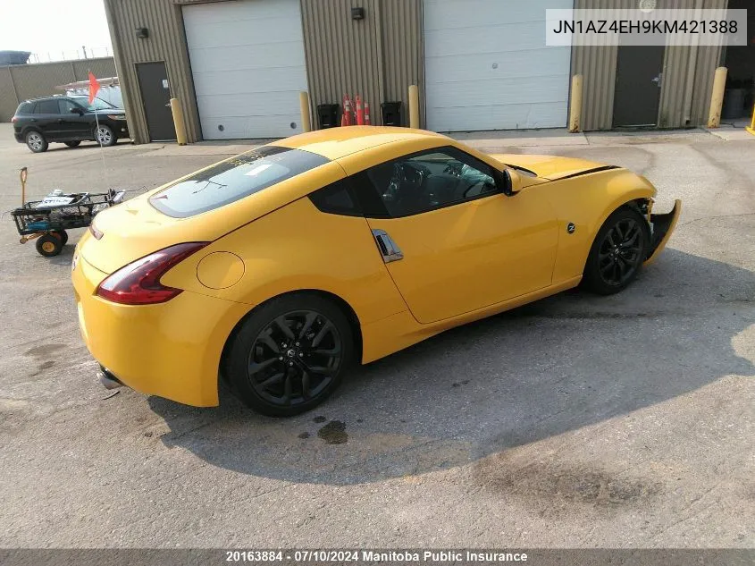 2019 Nissan 370Z VIN: JN1AZ4EH9KM421388 Lot: 20163884