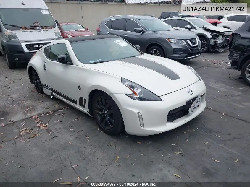 2019 Nissan 370Z VIN: JN1AZ4EH1KM421742 Lot: 39594977