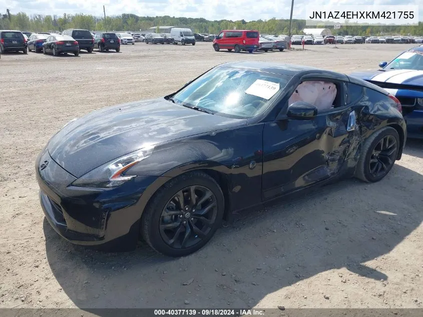 2019 Nissan 370Z VIN: JN1AZ4EHXKM421755 Lot: 40377139