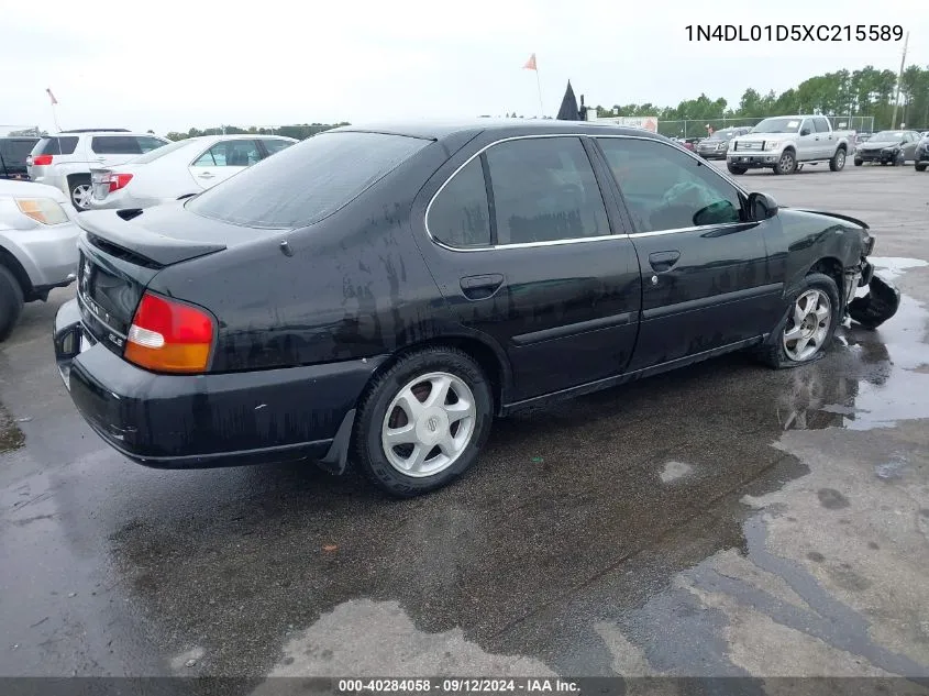 1N4DL01D5XC215589 1999 Nissan Altima Gle/Gxe/Se/Se-L/Xe