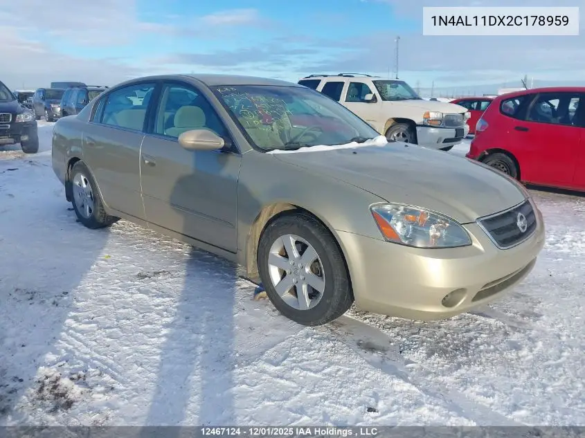 1N4AL11DX2C178959 2002 Nissan Altima 2.5 Base/2.5 S/2.5 Sl