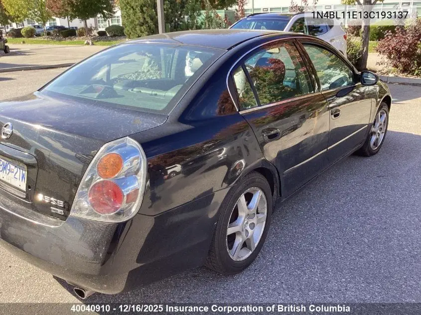 1N4BL11E13C193137 2003 Nissan Altima Se