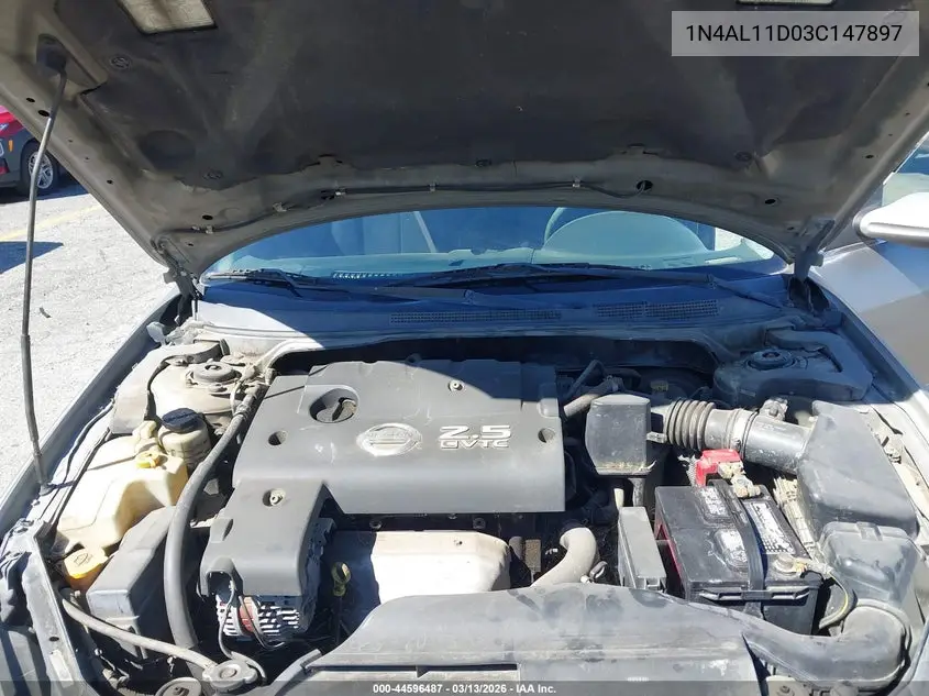 2003 Nissan Altima 2.5 S VIN: 1N4AL11D03C147897 Lot: 44596487