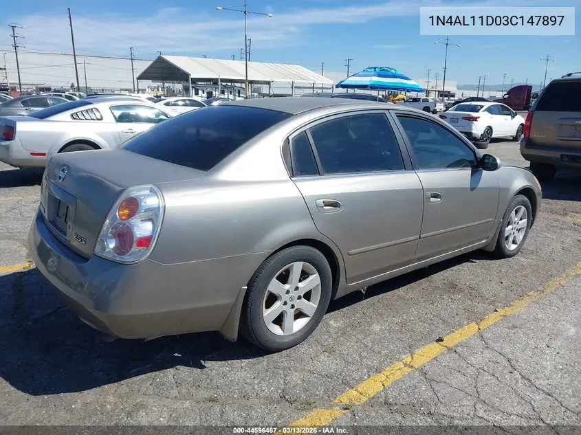 2003 Nissan Altima 2.5 S VIN: 1N4AL11D03C147897 Lot: 44596487