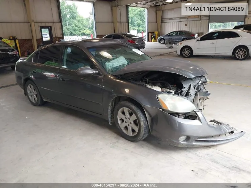 2004 Nissan Altima 2.5 Sl VIN: 1N4AL11D94C184089 Lot: 40154297