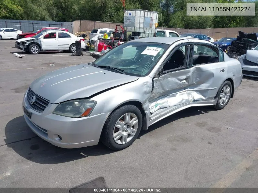 2005 Nissan Altima 2.5 S VIN: 1N4AL11D55N423224 Lot: 40111364