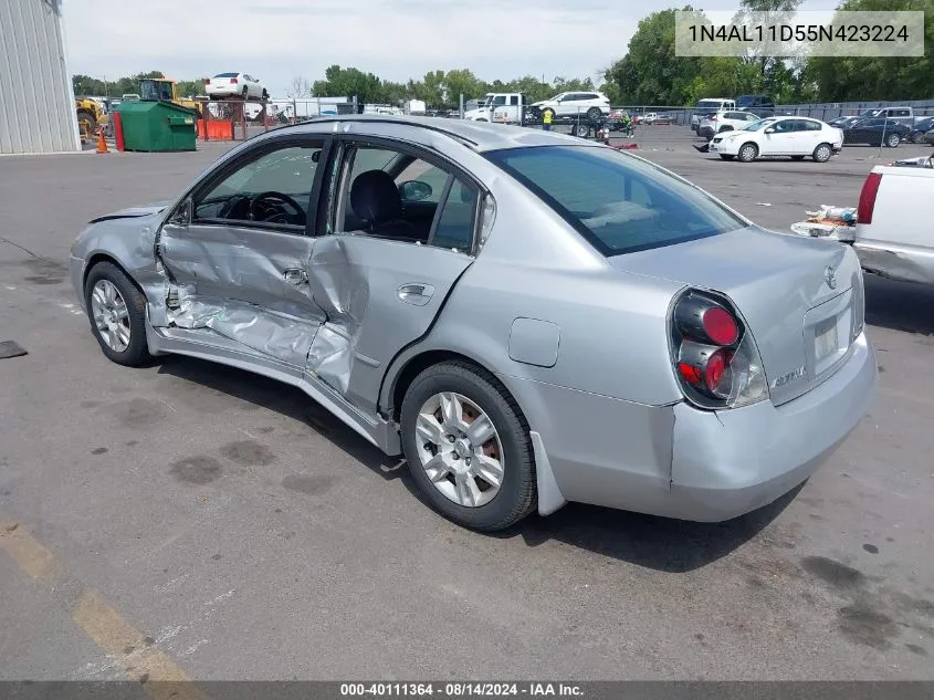 2005 Nissan Altima 2.5 S VIN: 1N4AL11D55N423224 Lot: 40111364