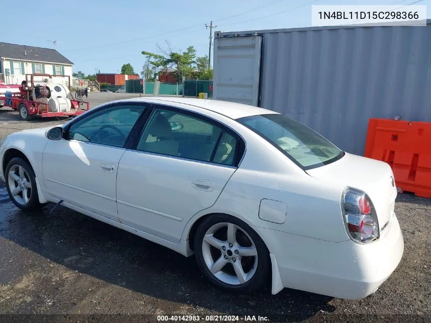 2005 Nissan Altima Se/Sl/Se-R VIN: 1N4BL11D15C298366 Lot: 40142983