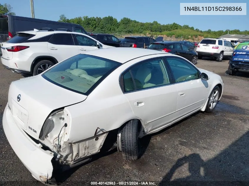 2005 Nissan Altima Se/Sl/Se-R VIN: 1N4BL11D15C298366 Lot: 40142983