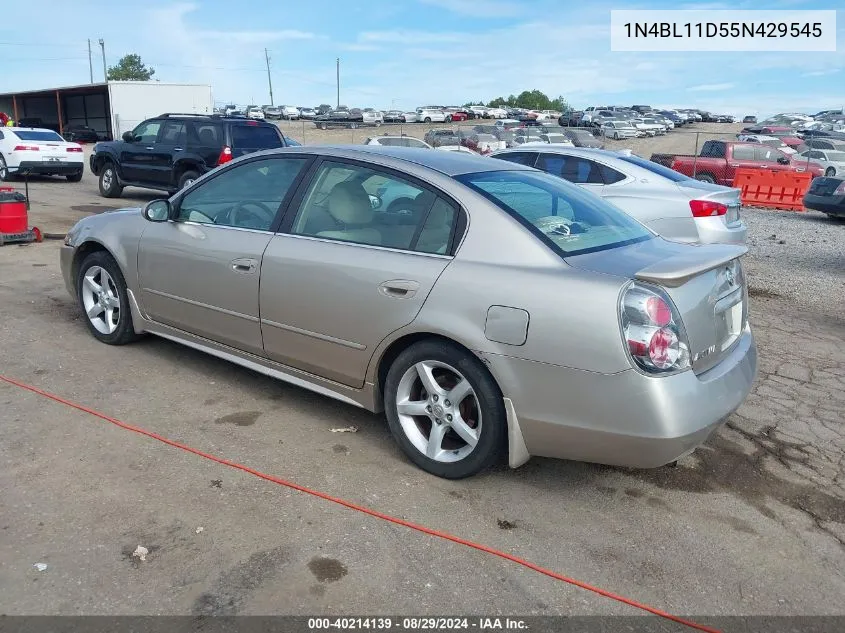 2005 Nissan Altima 3.5 Se VIN: 1N4BL11D55N429545 Lot: 40214139