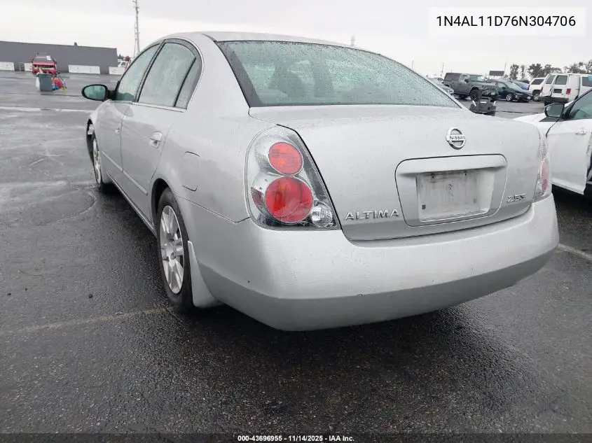 1N4AL11D76N304706 2006 Nissan Altima 2.5 S
