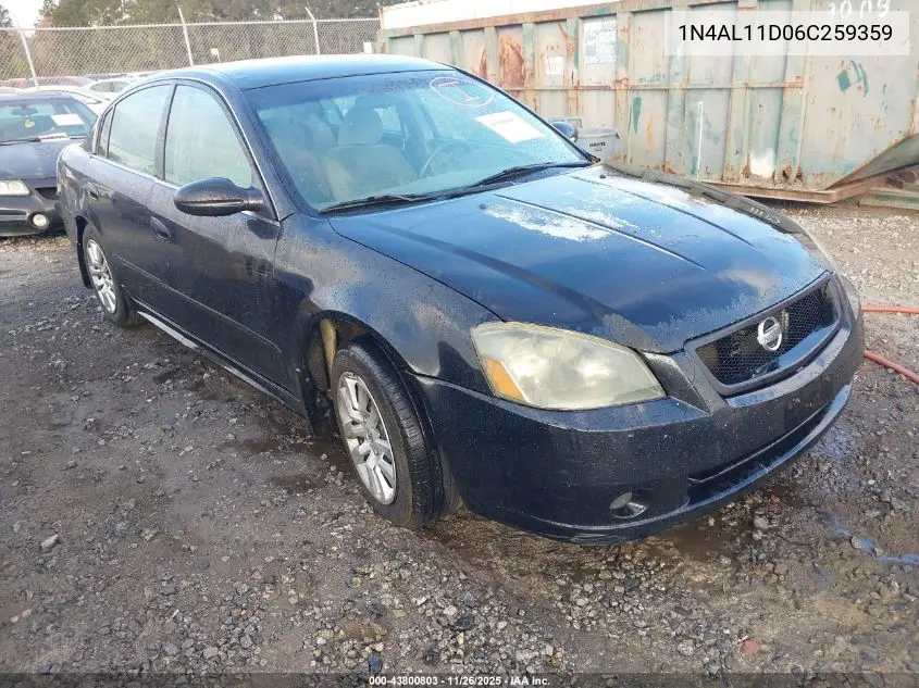 1N4AL11D06C259359 2006 Nissan Altima 2.5 S