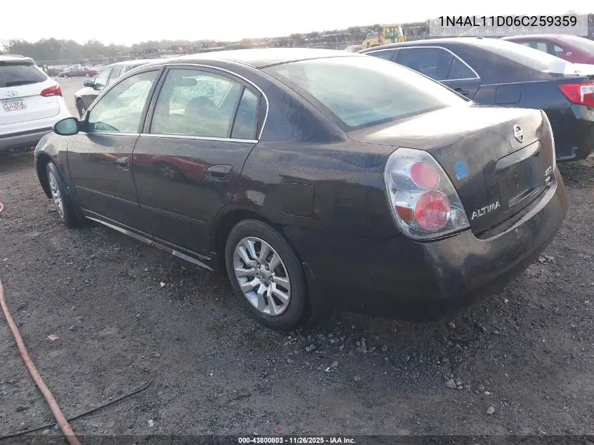 1N4AL11D06C259359 2006 Nissan Altima 2.5 S