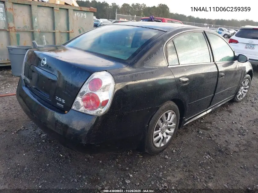 1N4AL11D06C259359 2006 Nissan Altima 2.5 S