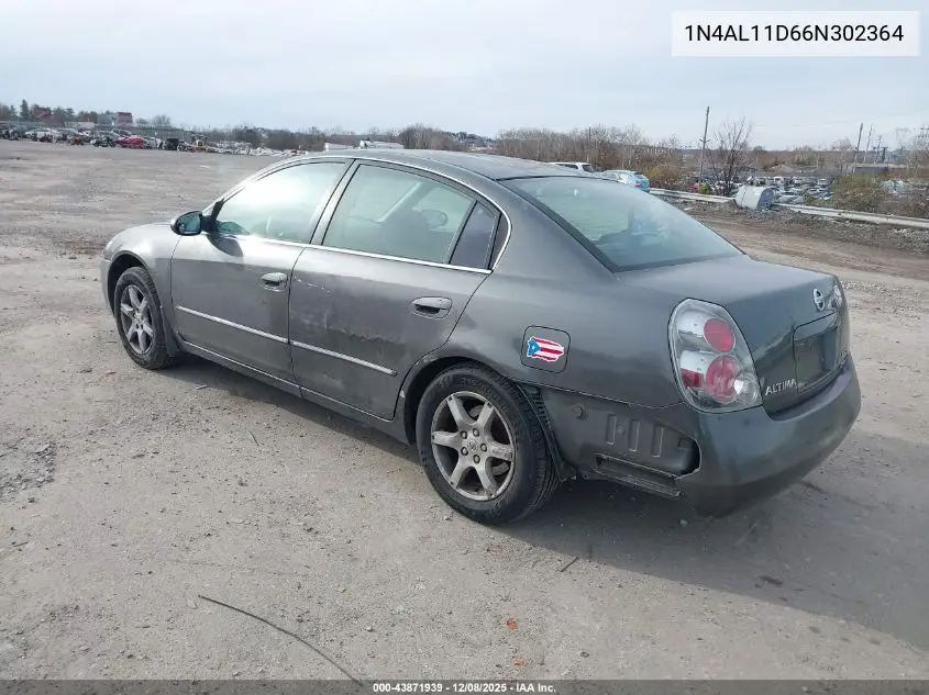 1N4AL11D66N302364 2006 Nissan Altima 2.5 S