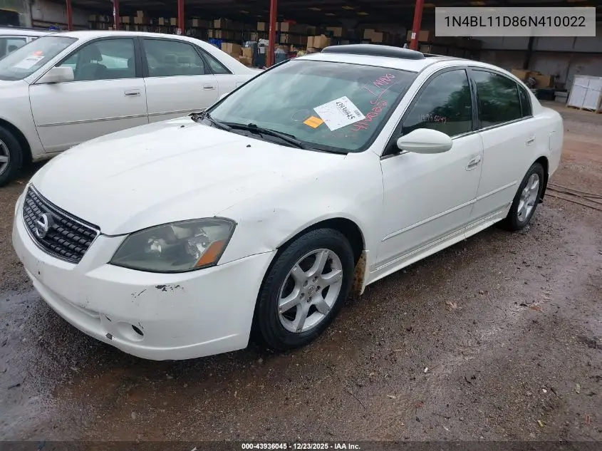 1N4BL11D86N410022 2006 Nissan Altima 3.5 Sl