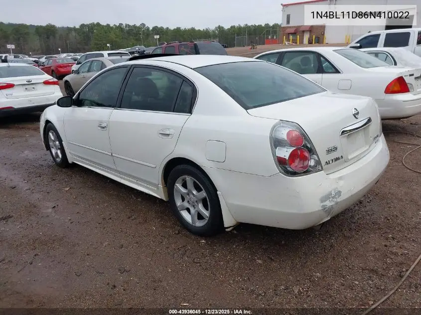 1N4BL11D86N410022 2006 Nissan Altima 3.5 Sl