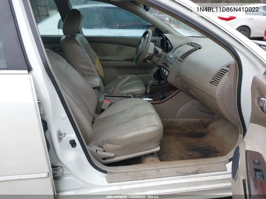 1N4BL11D86N410022 2006 Nissan Altima 3.5 Sl