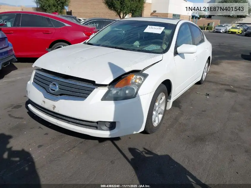 1N4AL21E87N401543 2007 Nissan Altima 2.5 S