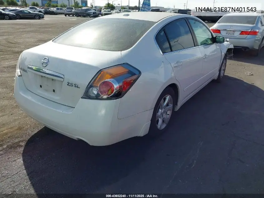 1N4AL21E87N401543 2007 Nissan Altima 2.5 S