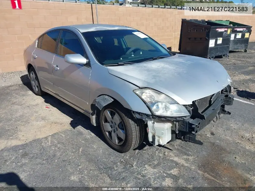 1N4AL21E27C221583 2007 Nissan Altima 2.5 S