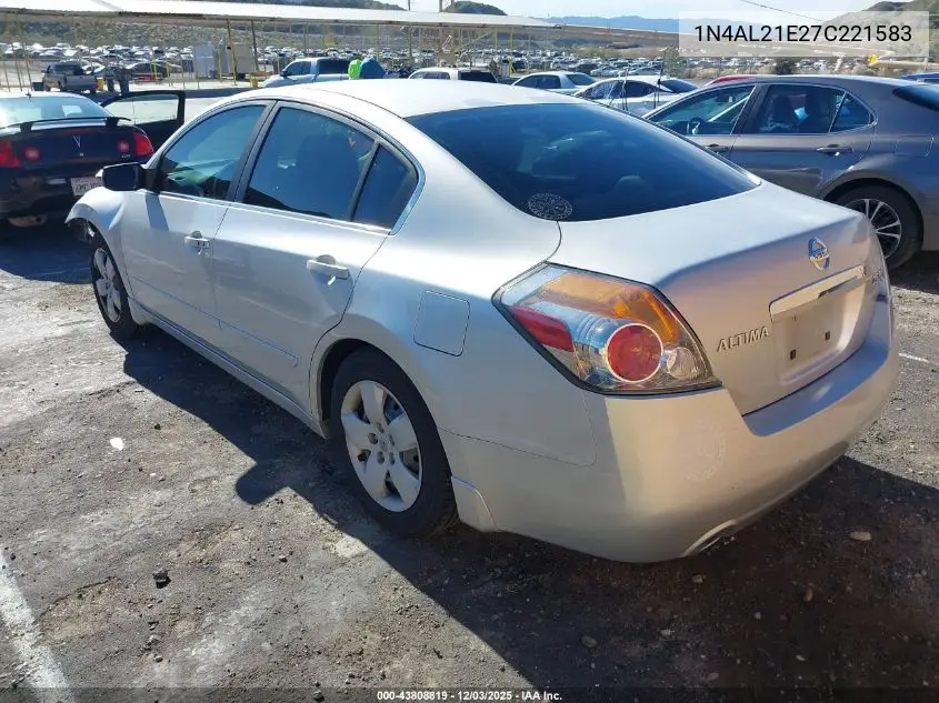 1N4AL21E27C221583 2007 Nissan Altima 2.5 S