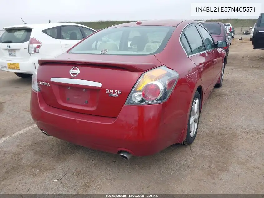 1N4BL21E57N405571 2007 Nissan Altima 3.5 Se